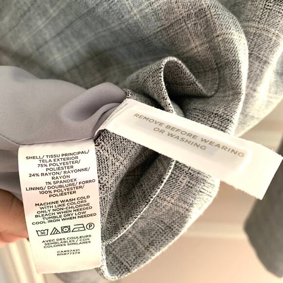 Ann Taylor One Button Blazer Suit Jacket in Glen Plaid - Picture 7 of 7